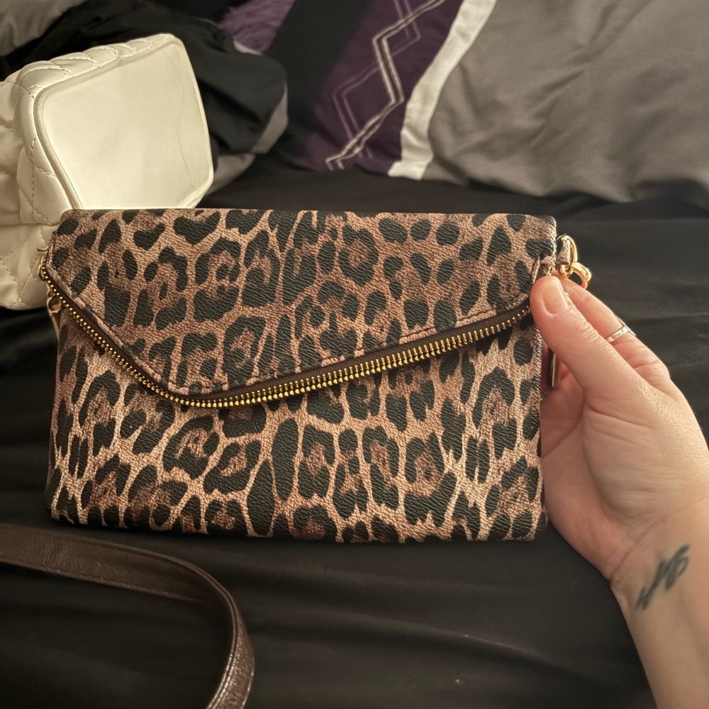 Leopard Print Clutch Bag